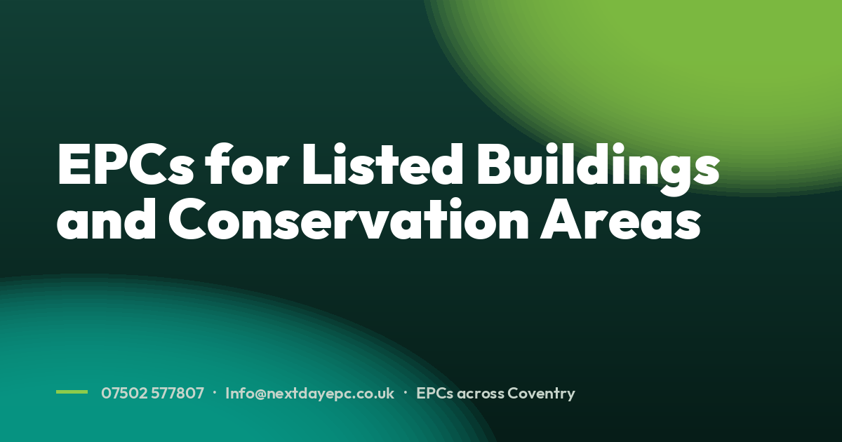 EPCs for Listed Buildings and Conservation Areas