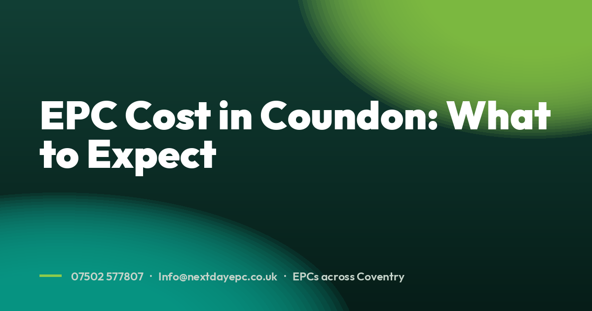 EPC Cost in Coundon: What to Expect