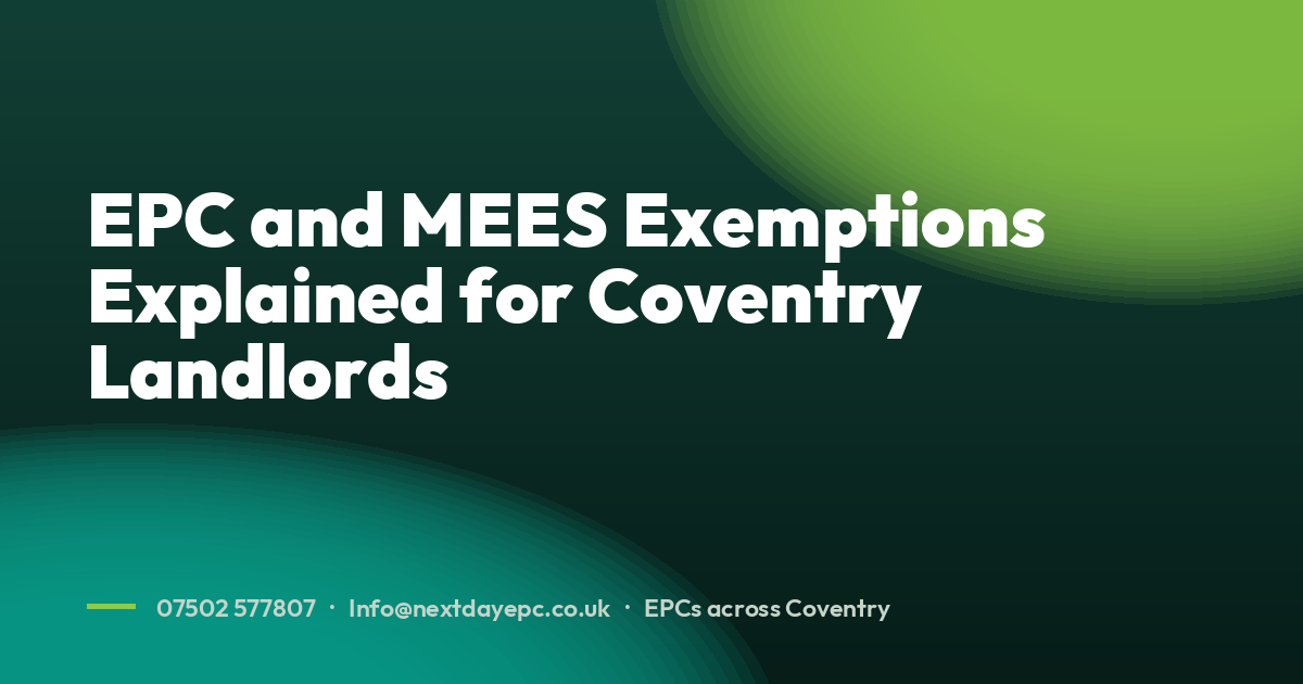 EPC and MEES Exemptions Explained for Coventry Landlords